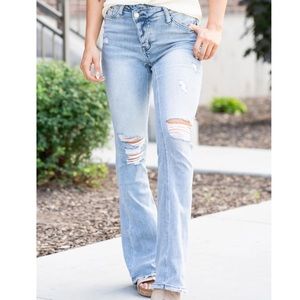 Vervet by Flying Monkey Danny High Rise Cross Over Flare, size 32